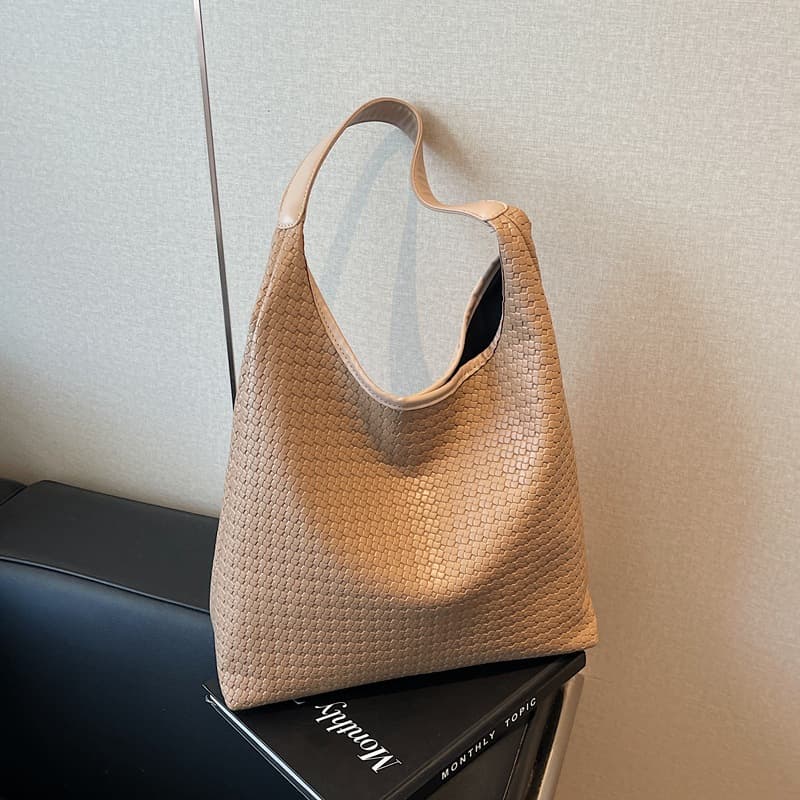 2025 Fashion Retro Woven Commuter Tote Bag, Unique Design Underarm Bag for Women, Large Capacity Shoulder Bag