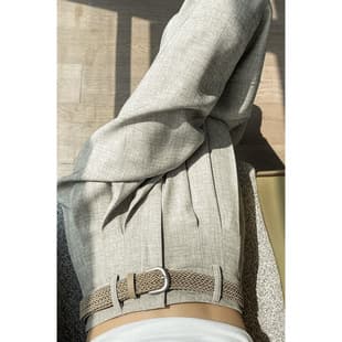 Real Shot Tencel Linen Tie-Dye Blazer Wide-Leg Pants Women Summer High Waist Draped Cotton Linen Casual Straight Pants Skirt Pants