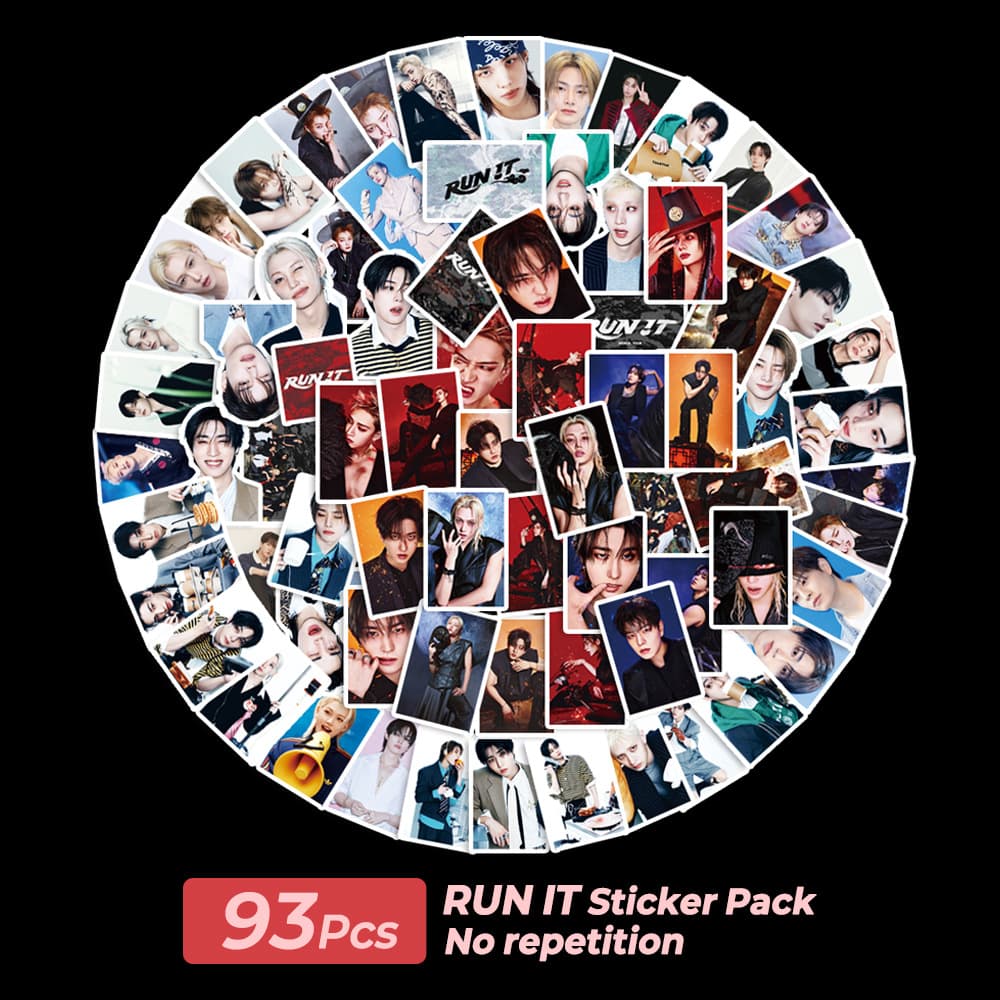 Pre-sale 93 pieces of StrayKids new RUN IT support graffiti stickers SK self-made decorative DIY photo stickers
