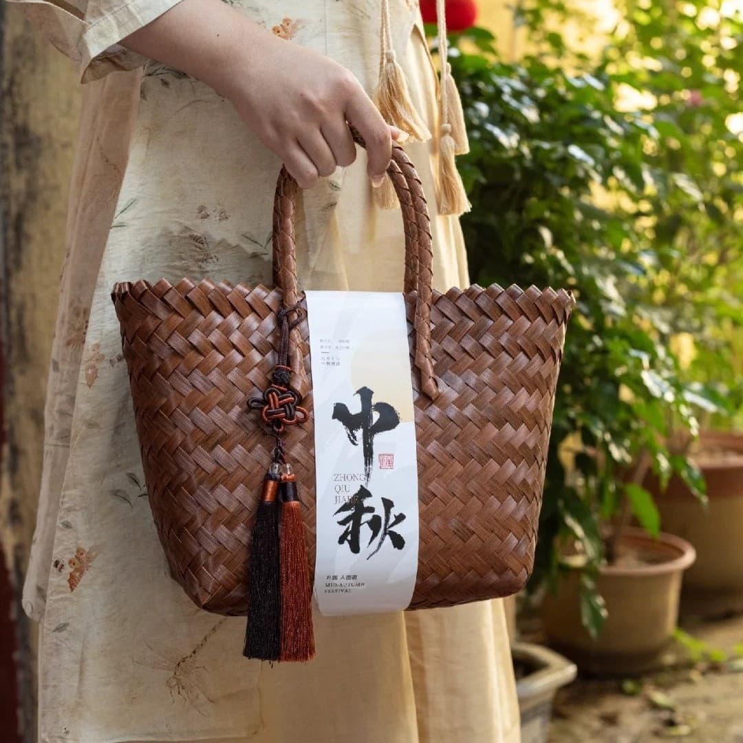 New Chinese-style Wedding Packaging, Birthday and 100-Day Celebration Gift Bags, Housewarming and Longevity Gift Boxes, Woven Vegetable Baskets