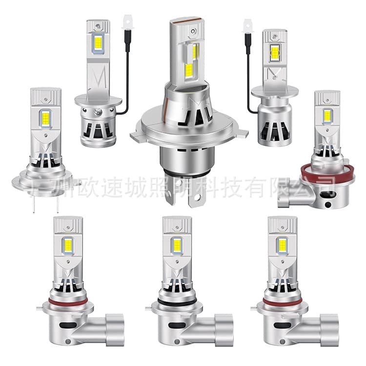New Product Car LED Headlight A1 Fan Headlight H1 H3 H7 H4 H11 9005 Mini Car Headlight