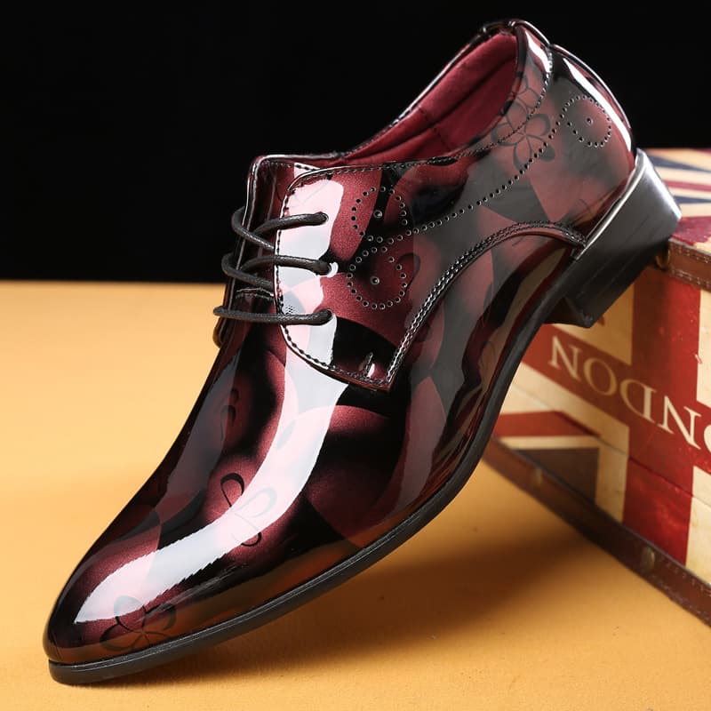 Business Shoes Low Cut Lace Up Office Men's Versatile Leather Shoes Seasonal Formal Shoes Rubber Sole Adult Work Shoes