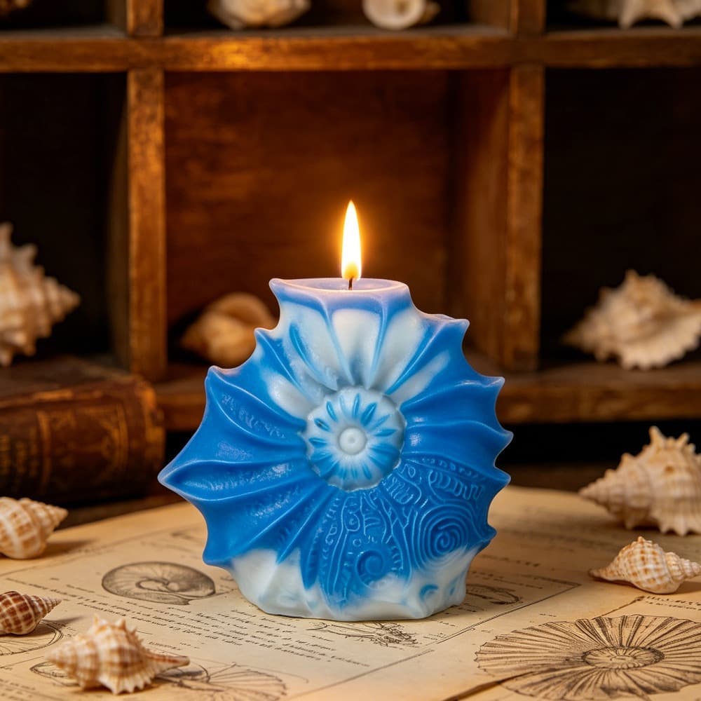 Vintage pattern shell silicone mold DIY aromatherapy candle resin pouring three-dimensional silicone mold