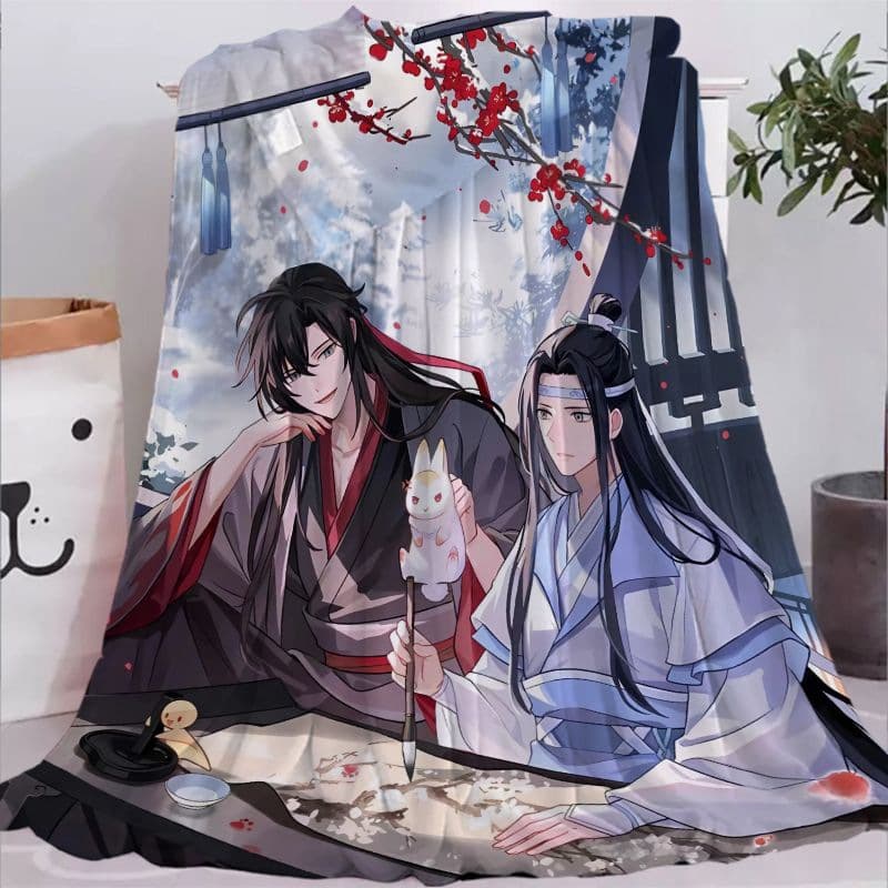 Mo Dao Zu Shi Wei Wuxian Lan Zhan blanket, student dormitory warm throw, office nap blanket, leg cover.