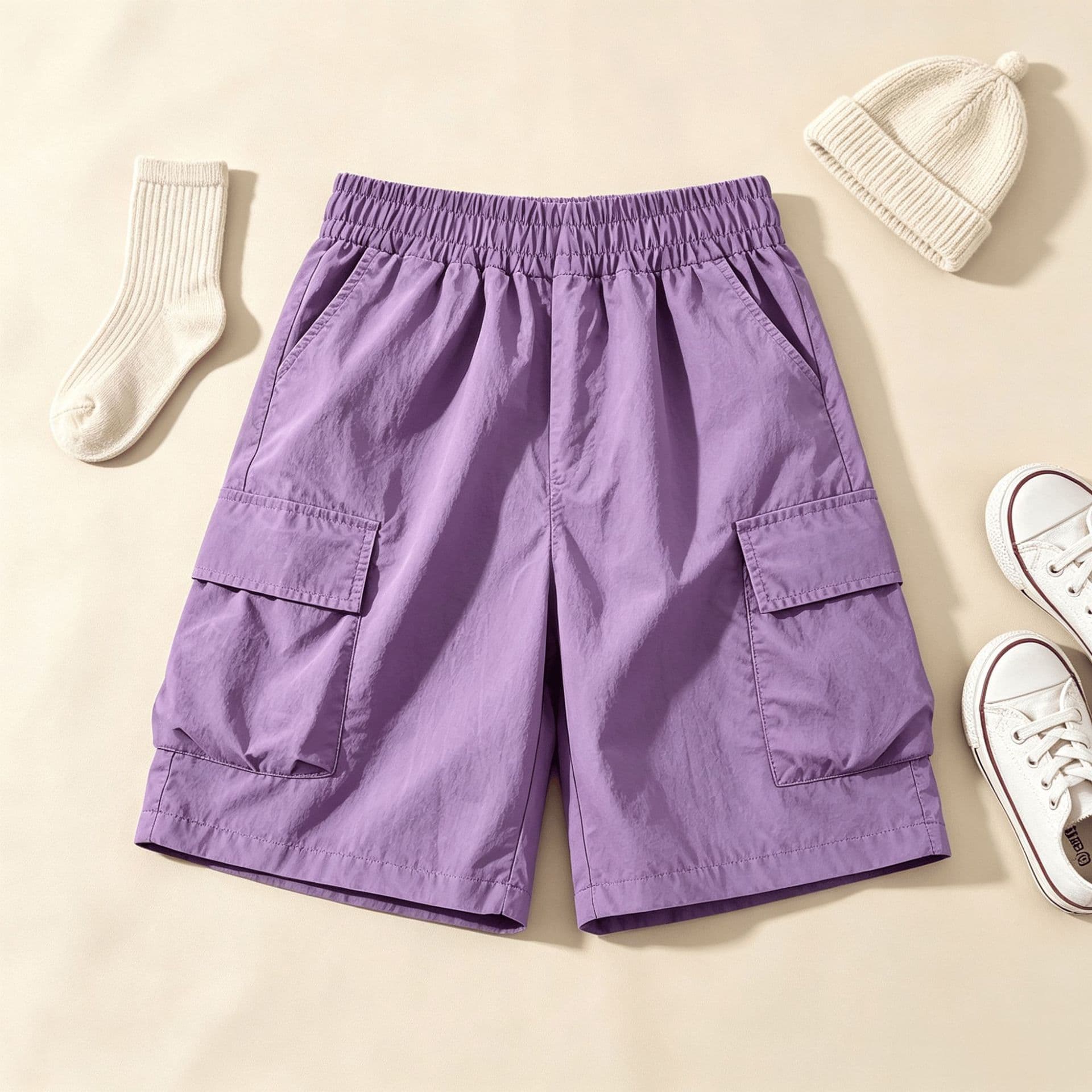 Children's work shorts, medium and large children's street summer shorts, children's summer thin quarter pants, Western style work shorts
