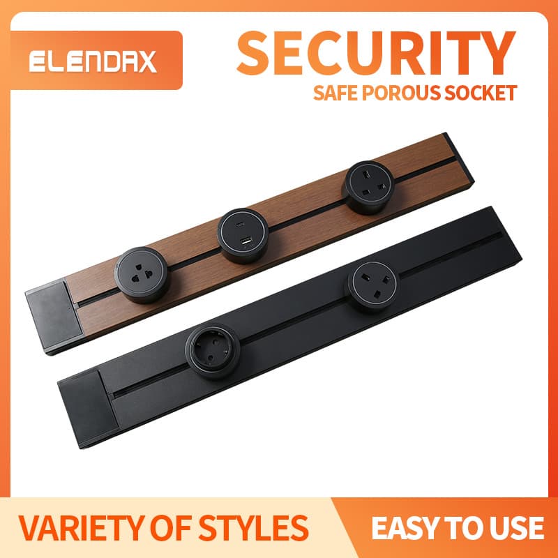 Export Mobile Track Socket with Switch Wall-Mounted Kitchen Cabinet Surface-Mounted UK Standard Track Socket Custom