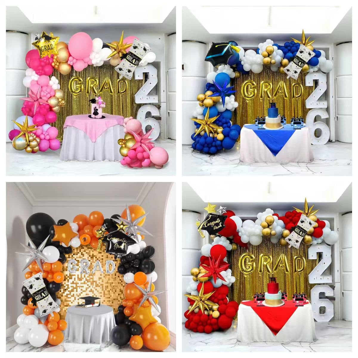 Graduation Balloon Set Graduation Party Balloon Arch Decoration Graduation Scene Decoration Balloon Chain Supplies