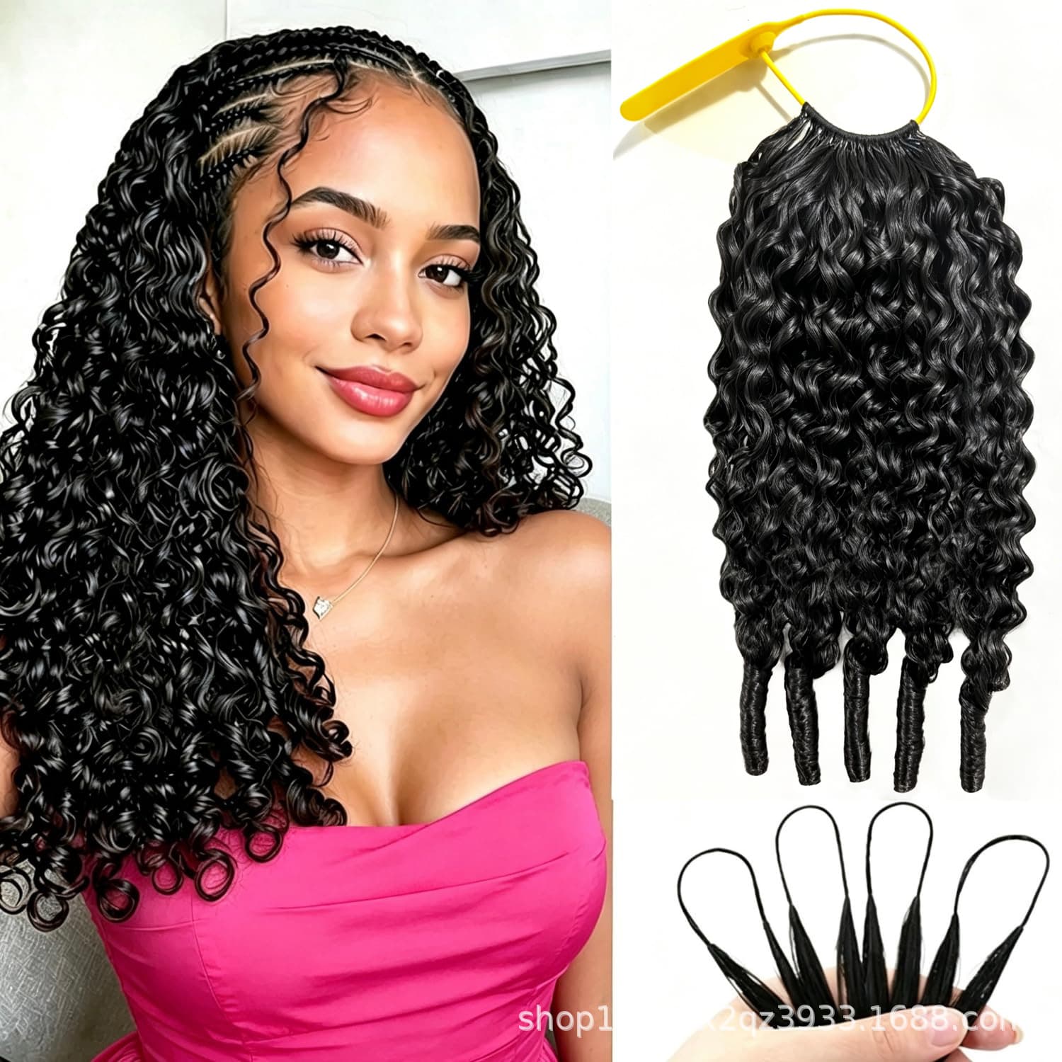 Crochet Hair Burmess Curly Human Hair Feather Extensions Crochet Myanmar Curly Factory Direct