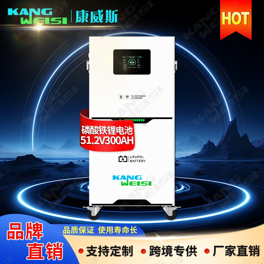 Solar Energy Storage Battery 5/10/15kWh Home LiFePO4 Battery 51.2V 300Ah Photovoltaic Lithium Battery
