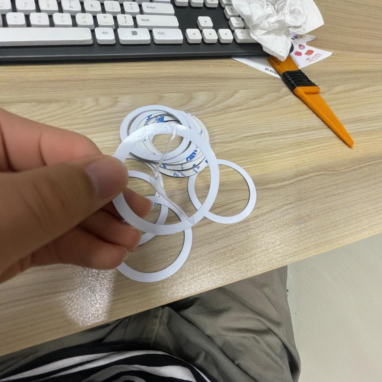 Magnetic Phone Mount with White Silk-Screened and Laminated Adhesive Ring (Non-Magnetic Iron Ring Included)