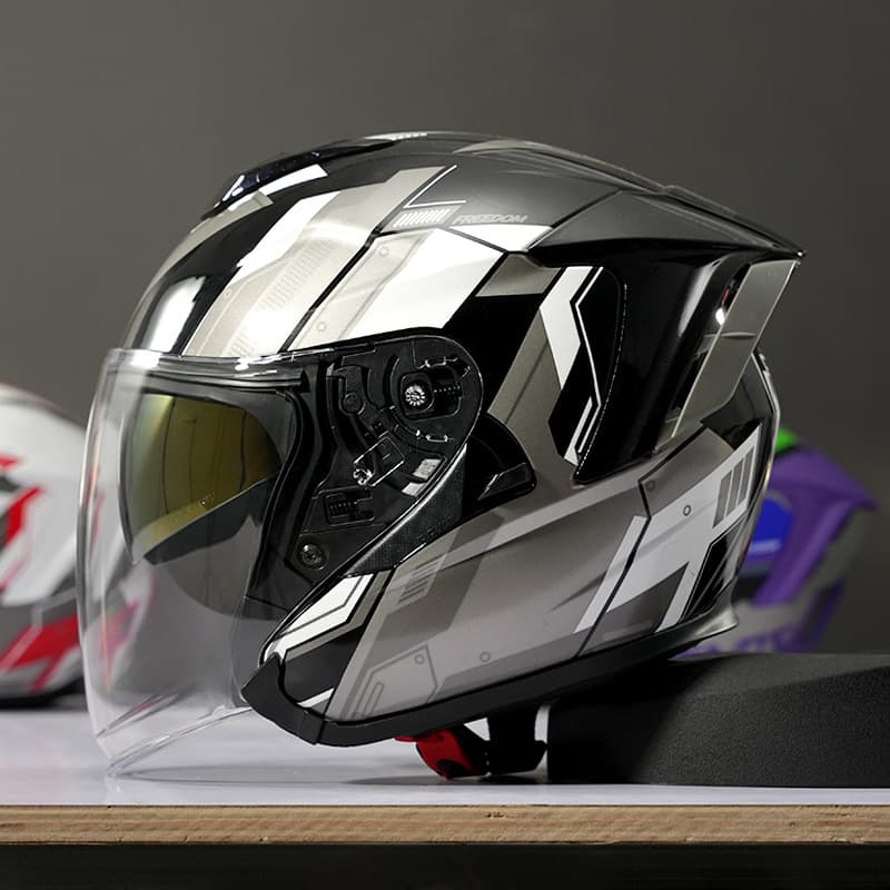 RSV 3/4 Helmet Men's Motorcycle Half Helmet Electric Scooter Summer All-Season Safety Helmet