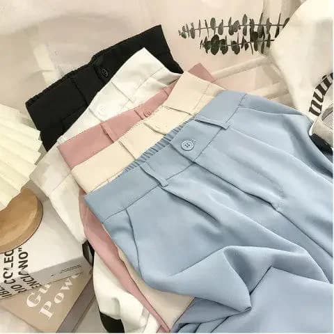 Suit pants for women 2025 spring and autumn new Korean style high-waisted loose slim straight pants nine-point cigarette pipe casual small suit pants
