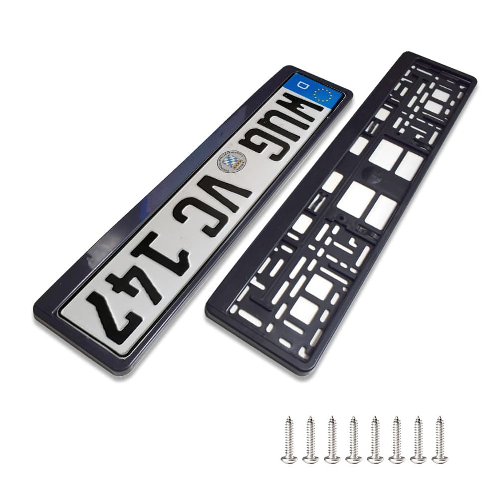 European Special License Plate Holder EU License Plate Frame ABS Plastic Material Extended License Plate Holder