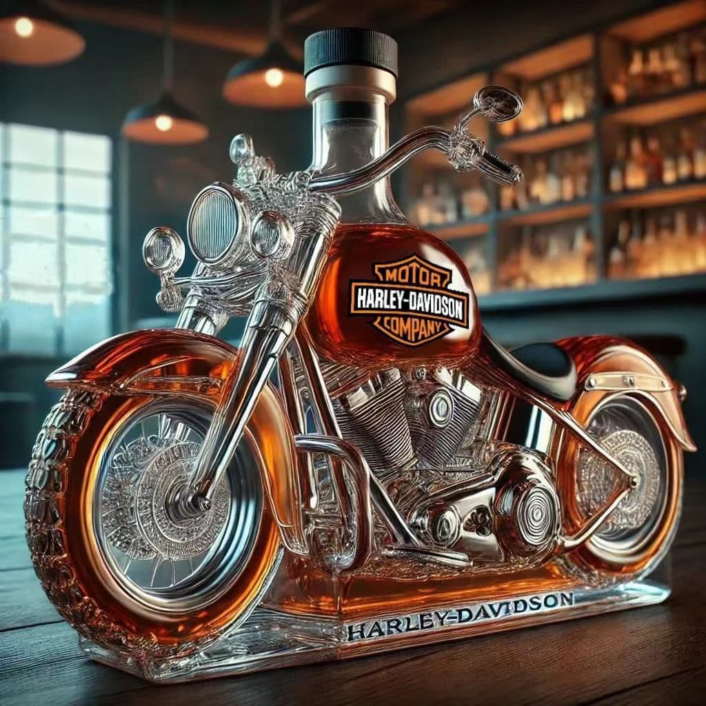 Cross-border Red Wine Novelty Sealed Whiskey Vodka Empty Bottle Decanter Bottom Motorcycle Whiskey Infusion Bottle