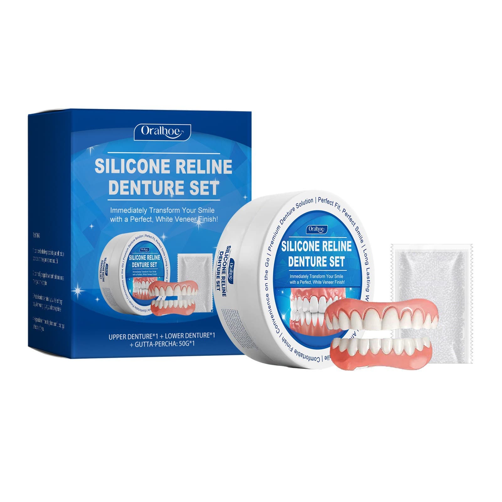Cross-border ORALHOE Oral Care Dental Guard Granular Silicone Mouthpiece Portable Kit Stock for Wholesale Export