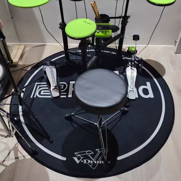 Electronic Drum Crystal Velvet Carpet Recording Studio Rock Soundproof Anti-Slip Drum Pad Drum Set Noise Reduction Stain-Resistant Wear-Resistant Floor Mat