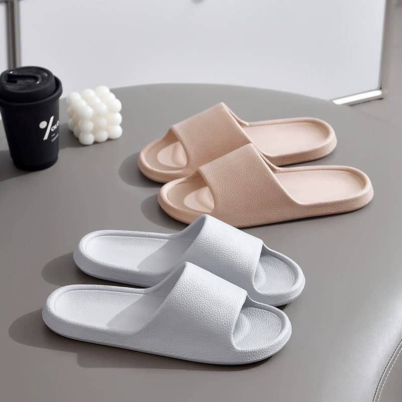 Women's Summer Bathroom Slippers 2026 New Indoor EVA Cloud-like Non-slip Soft Sole Outdoor Men's Slippers