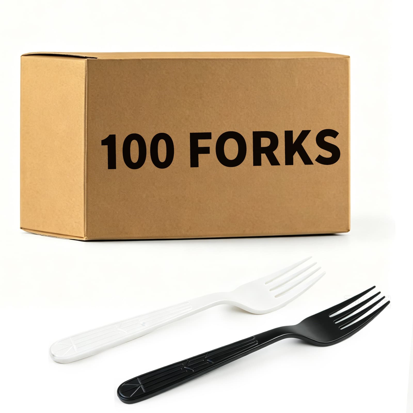 Cross-border disposable fork PP plastic party tableware 7-inch Western steak fork take-out fork can be packaged independently