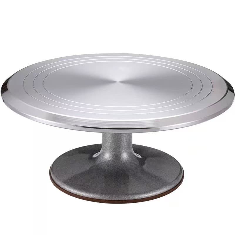 Cake Turntable Icing Stand Baking Tool Aluminum Alloy Tray Rotating Smoother Home Commercial Use