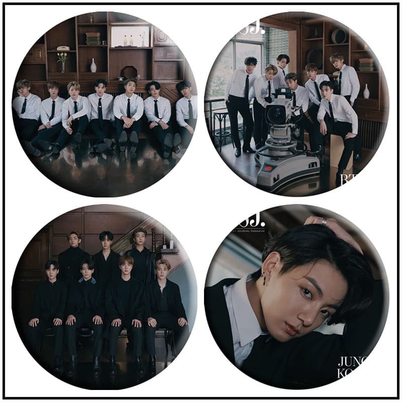 BTS 10th anniversary same-style badge, mirror keychain, pendant, accessories, celebrity peripherals