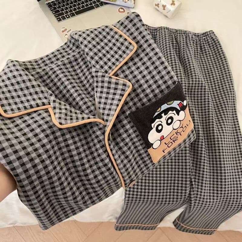 Deer Fleece Thermal Pajama Set for Men Spring Autumn 2025 Cartoon Cool Youth Homewear Suit Winter Wear Out