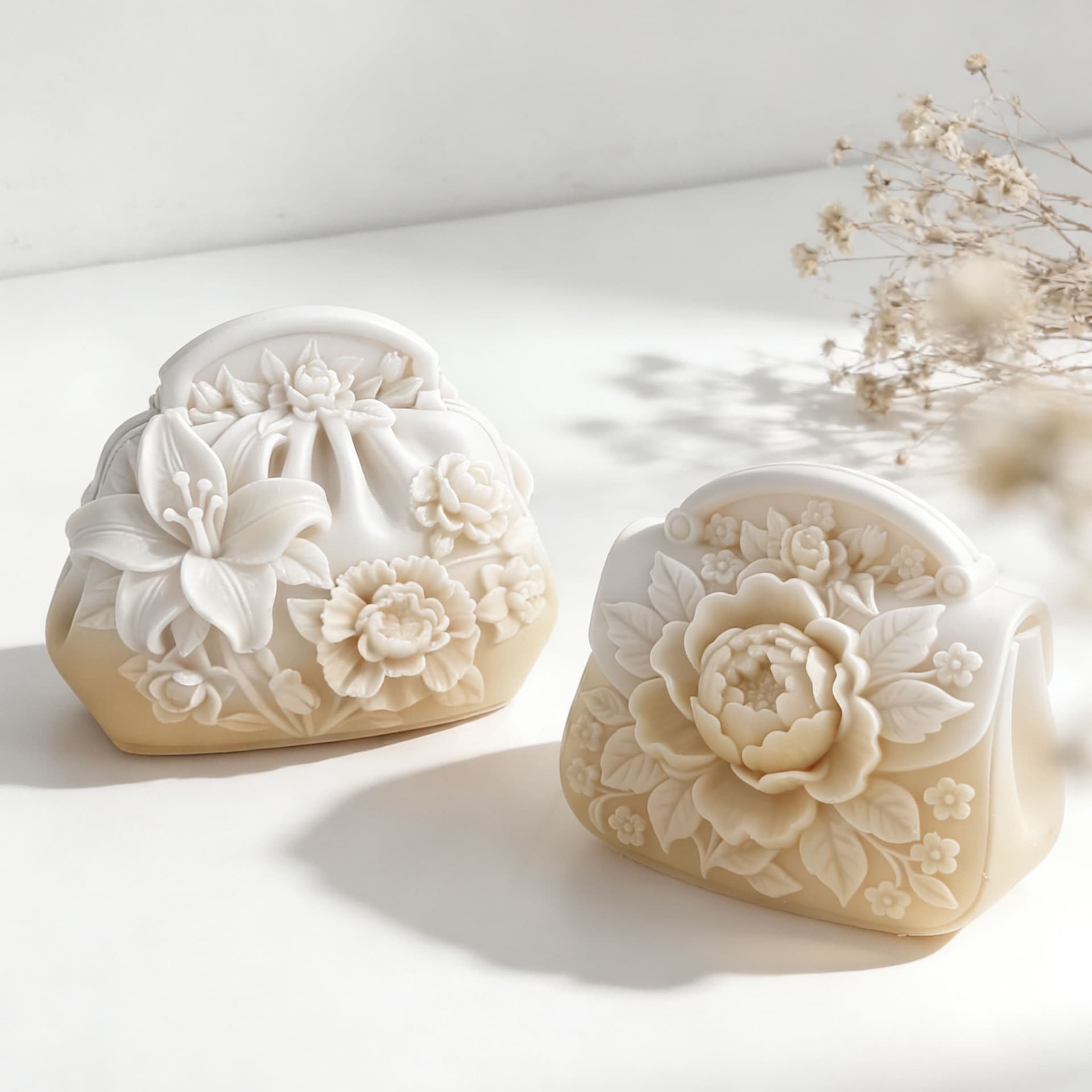 Jiahuimei Lady Bag Decoration Silicone Mold 3D Bag Scented Candle Plaster Mold