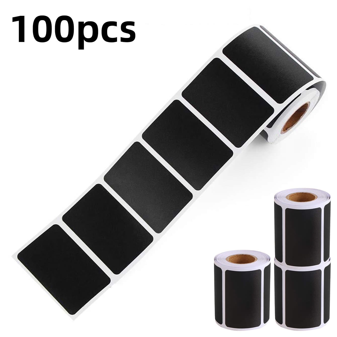 Removable Roll Blackboard Stickers Round Square Labels Home Kitchen Supplies Writing Stickers Customizable Size Color Printing