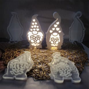 Valentine's Day Gnome Combination Projection Wall Decoration Cement Plaster Mold DIY Silicone Mold
