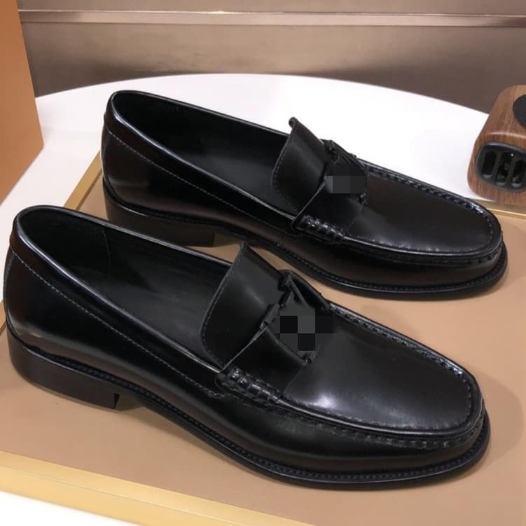 1: 1 Original Box Calfskin Men's Shoes British Wedding Shoes Men's European and American Slip-on Loafer Business Casual Leather Shoes