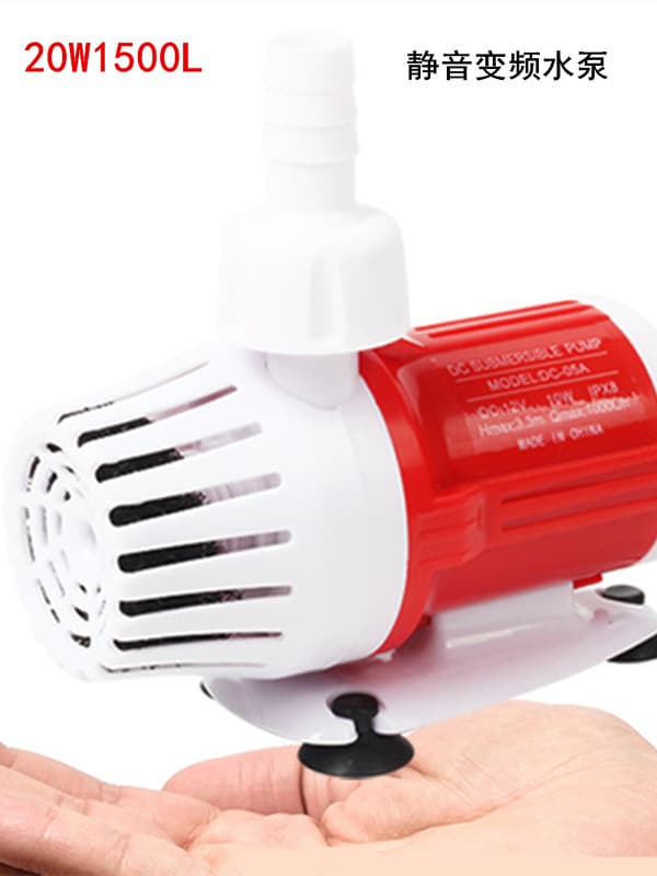 12/24V Solar Variable Frequency Anti-Clogging Fish Tank Pond Filter Circulation Bamboo Tube Rockery Fountain Submersible Pump