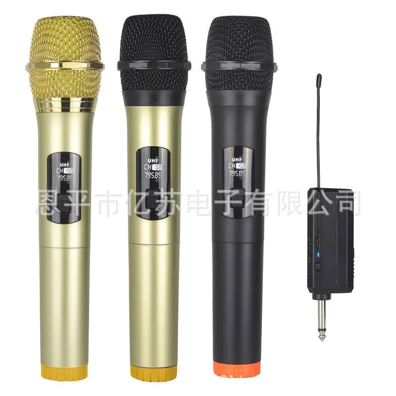 Wireless Microphone Charging Model, Dual-Use for Home KTV, Sound Card, Stage Live Broadcast, Karaoke, V-Band Professional Handheld Microphone