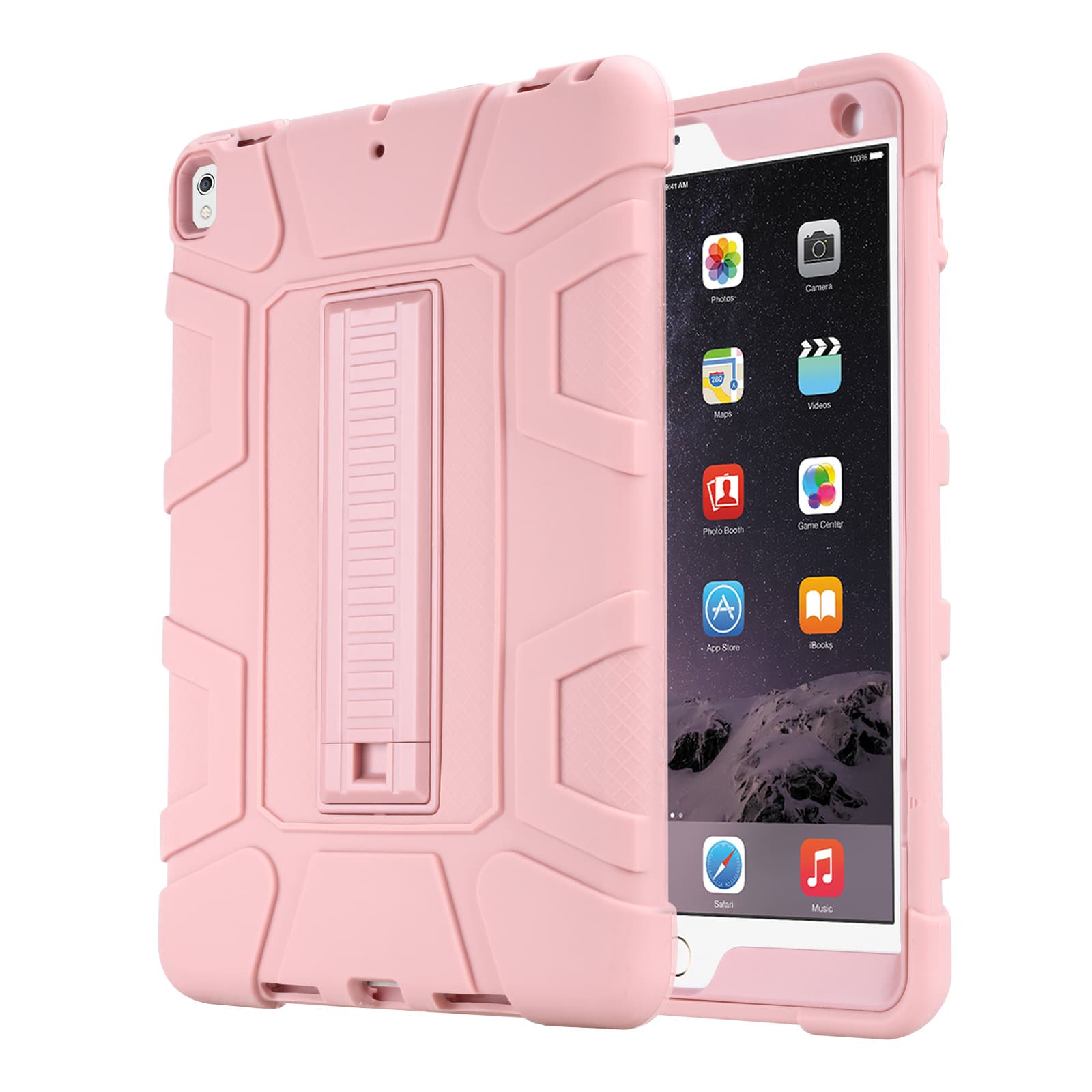 Compatible Apple iPad Protective Case 3-in-1 Tablet Cover Shockproof Silicone iPad Case with Stand
