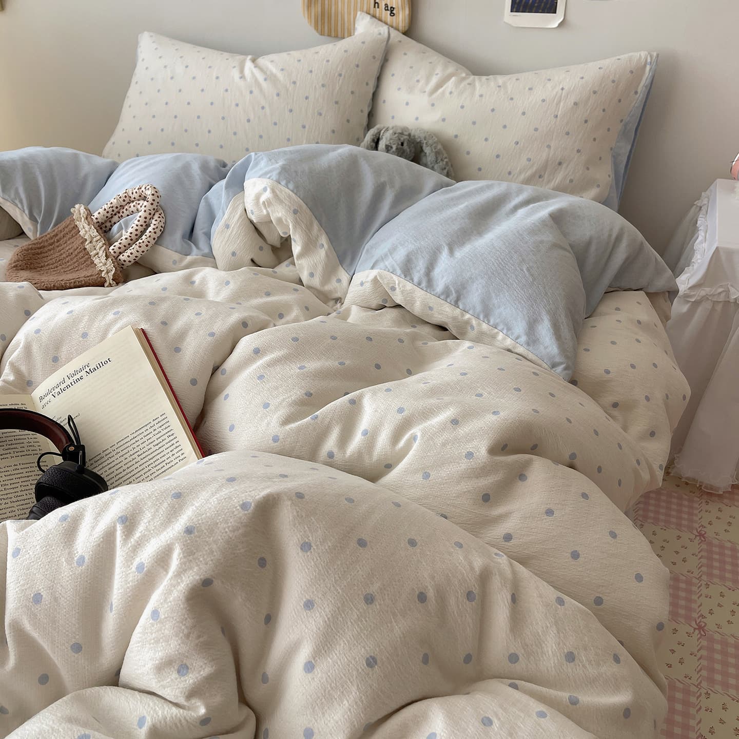 Class A Double-Layer Gauze Four-Piece Bedding Set Pure Cotton 2026 New Style Bed Sheet Duvet Cover Student Dormitory Three-Piece Set 4