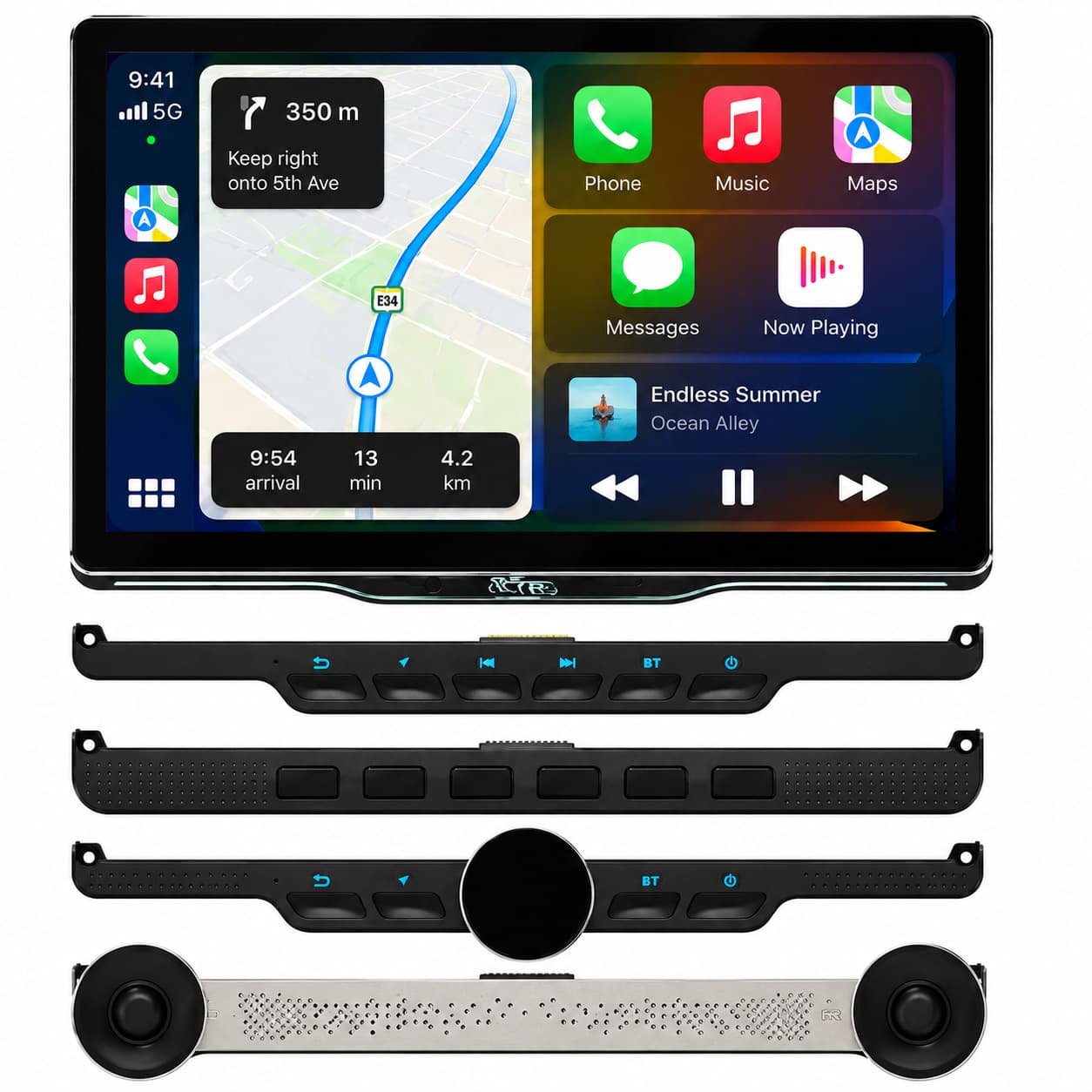 10.6 Inch Universal Android Car Stereo Wireless CarPlay Detachable Buttons IPS Navigation Central Control Large Screen Head Unit