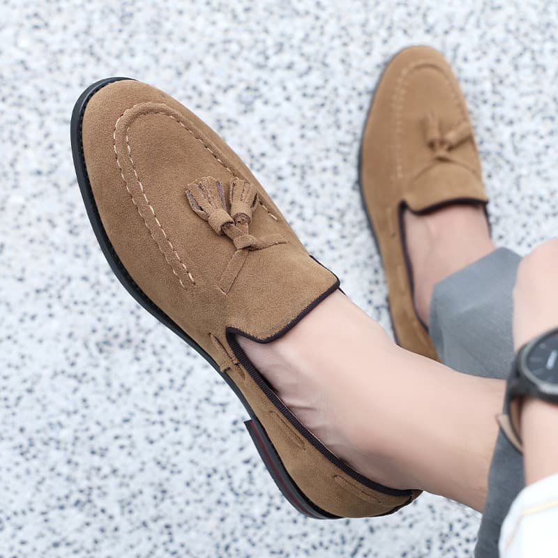 703-2 Loafers Men's Slip-On Driving Shoes Men's Size 48 Large Tassel Loafers Export