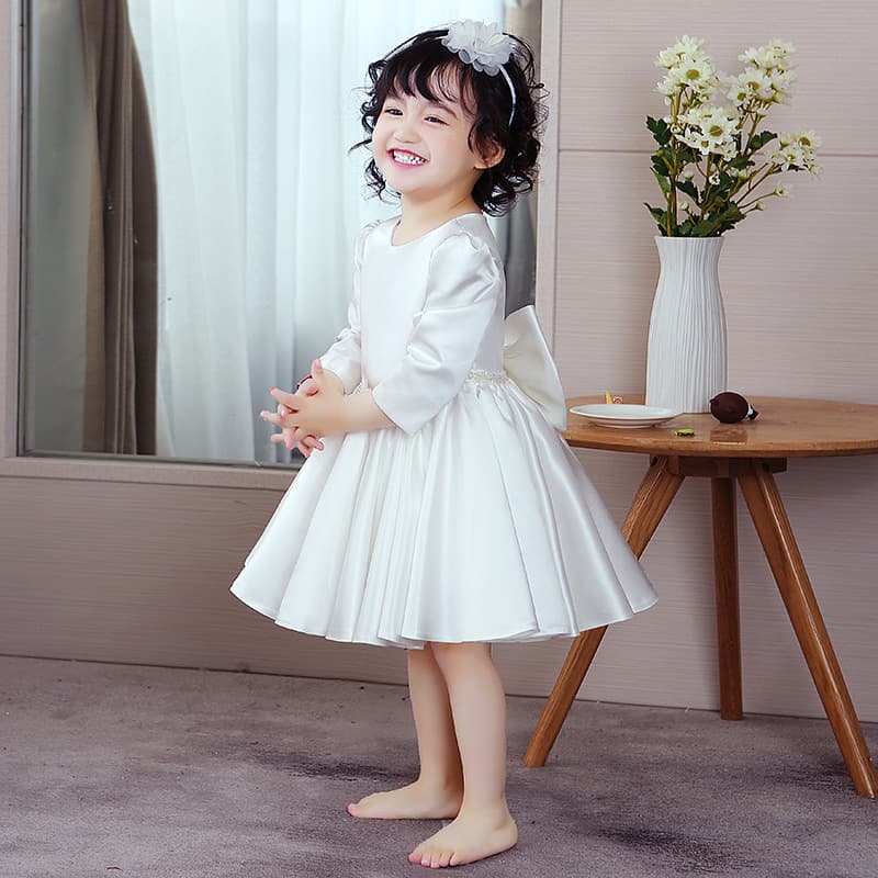Flower girl dress, princess dress, girl's wedding dress, tutu yarn, children's one-year-old baby's birthday, piano performance suit, evening dress