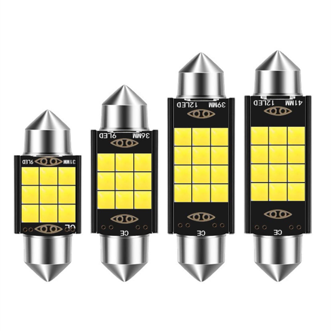 Car LED bulb bi-tip lamp decoding canbus 36MM 3030 12SMD roof light license plate X20