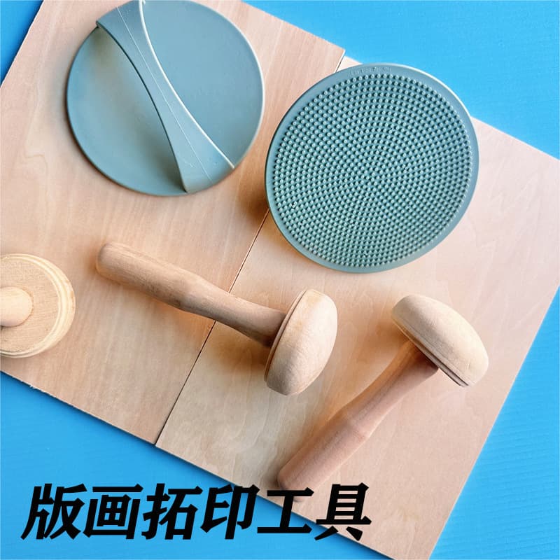 Printmaking Wooden Mushroom Brayer Tool Wooden Rub Printing Tool Student Art Marlene Ink Brayer Plastic Marlene Tool
