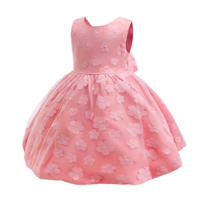 New Children's Dress Ins Cross-border Girl's Dress Floral Mesh Princess Dress Toddler Little Girl Gown Clearance
