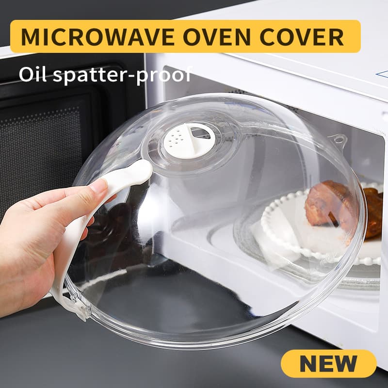 Cross-border Hot-selling Pot Lid Food Cover, Microwave Oil Splatter Guard with Handle, High-Temperature Resistant Food-Grade Freshness Cover