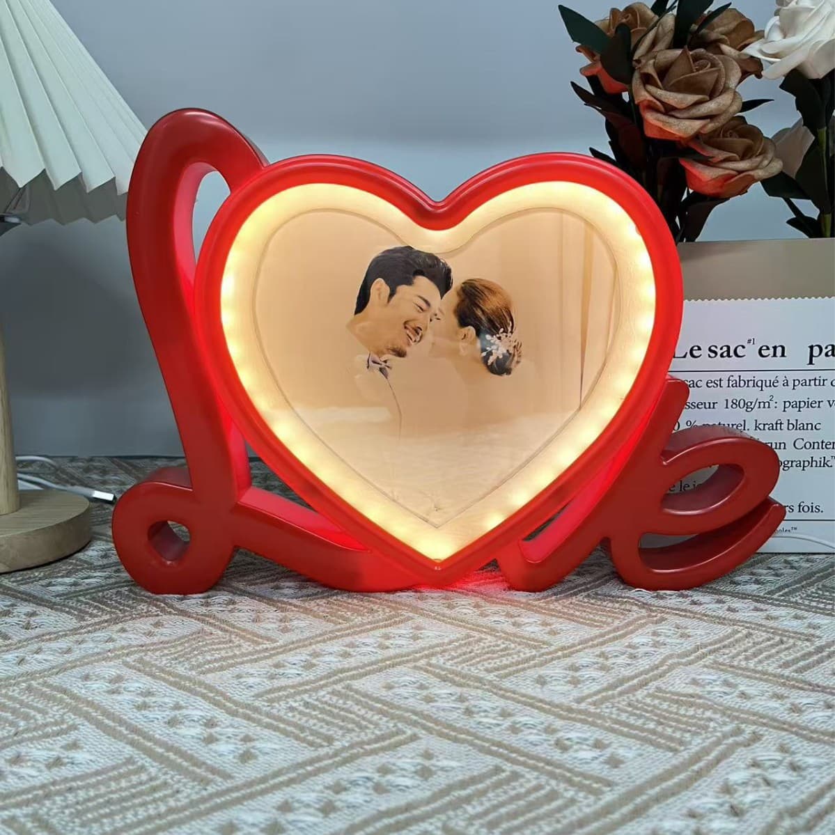 LED photo frame light luminous photo frame anti-fall high-definition atmospheric night light photo frame ambient light internet celebrity with light table