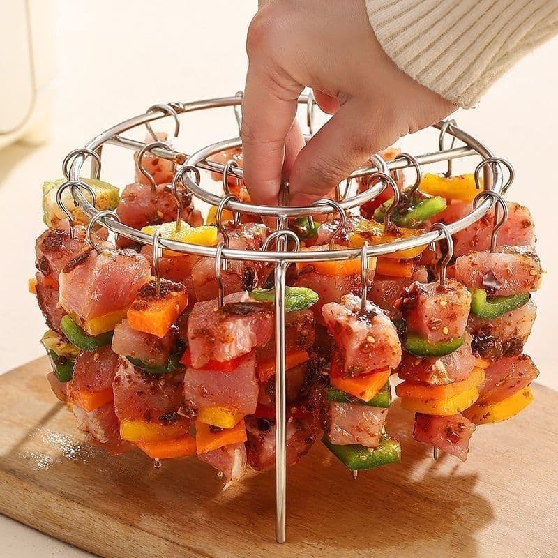 2025 Cost-effective Air Fryer Grill, Round Kitchen Outdoor Fried Skewer New Model Home Convenient Vertical Barbecue Stand