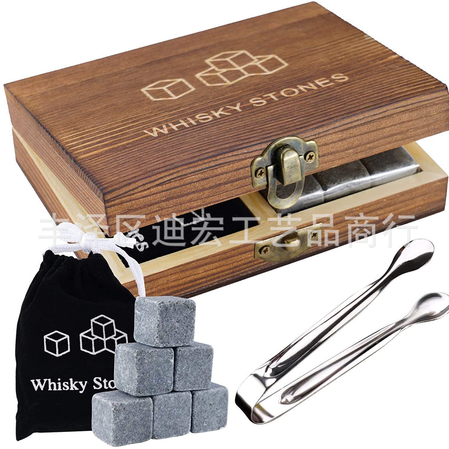 Whiskey ice stones whiskey stones exquisite wooden box set natural ice cubes ice pellets source manufacturer