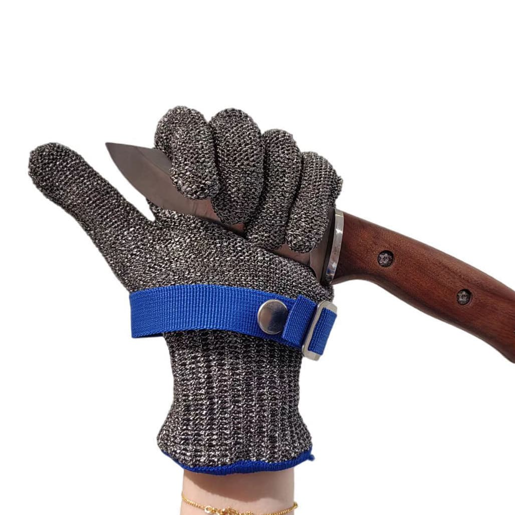 Cut-resistant gloves, anti-cut for slaughtering and fish processing, US standard level 9, 316 stainless steel wire metal gloves for hand protection