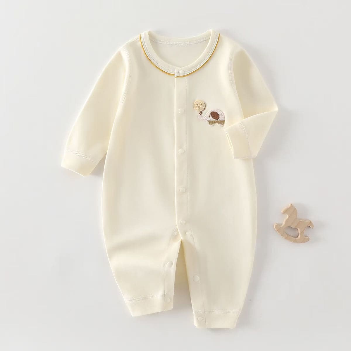 Autumn Baby Jumpsuit Long-Sleeved Pure Cotton Cute Baby Autumn Clothes Crawling Outfit Baby Romper