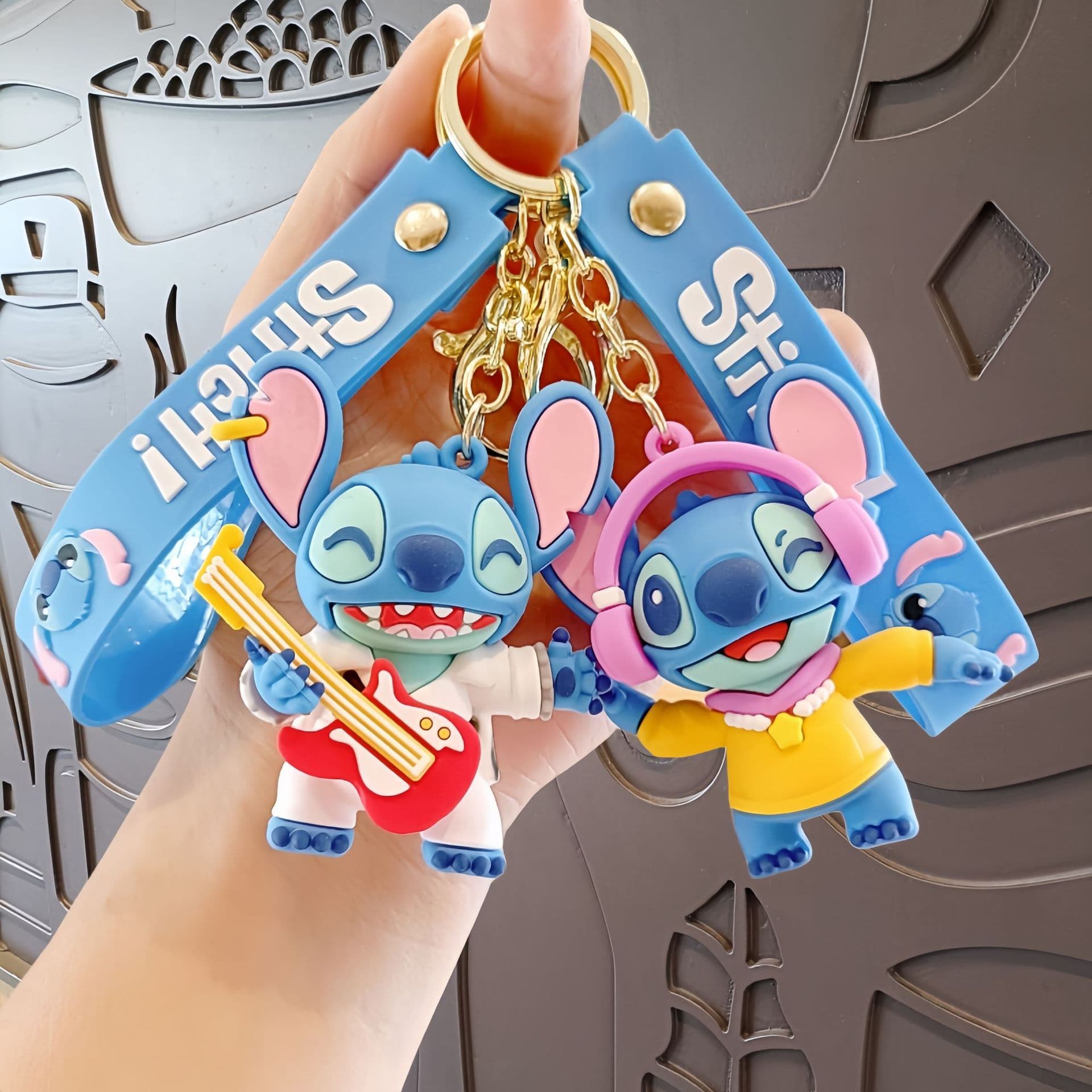 Stitch Cartoon Keychain Cute Stitch Plush Toy Backpack Pendant Claw Machine Small Gift Keychain Accessory