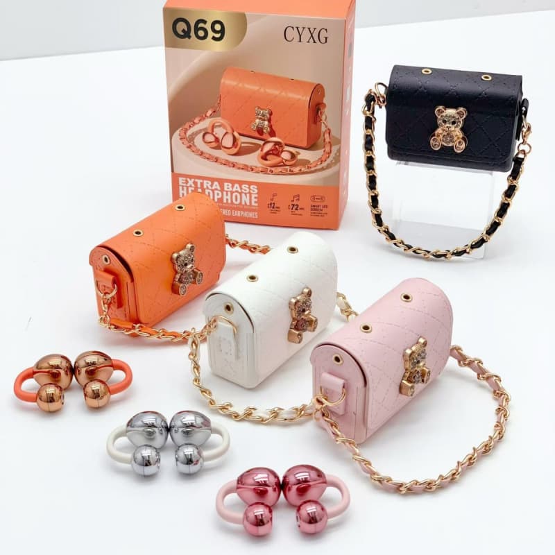 2026 New Xiaoxiangfeng Leather Bag Fashionable Ear Clip Bluetooth Headset No Sound Leakage Q69 Active Noise Cancellation Long Battery Life
