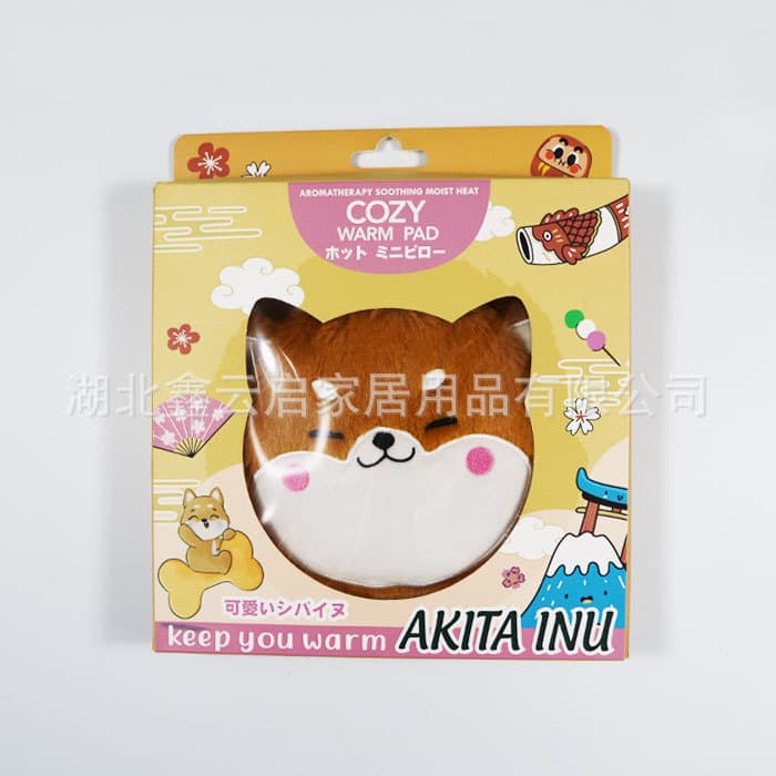 Clay Beads Cross-border Amazon Mineral Bead Akita Dog Heating Pad, Custom Heating Microwaveable Pack