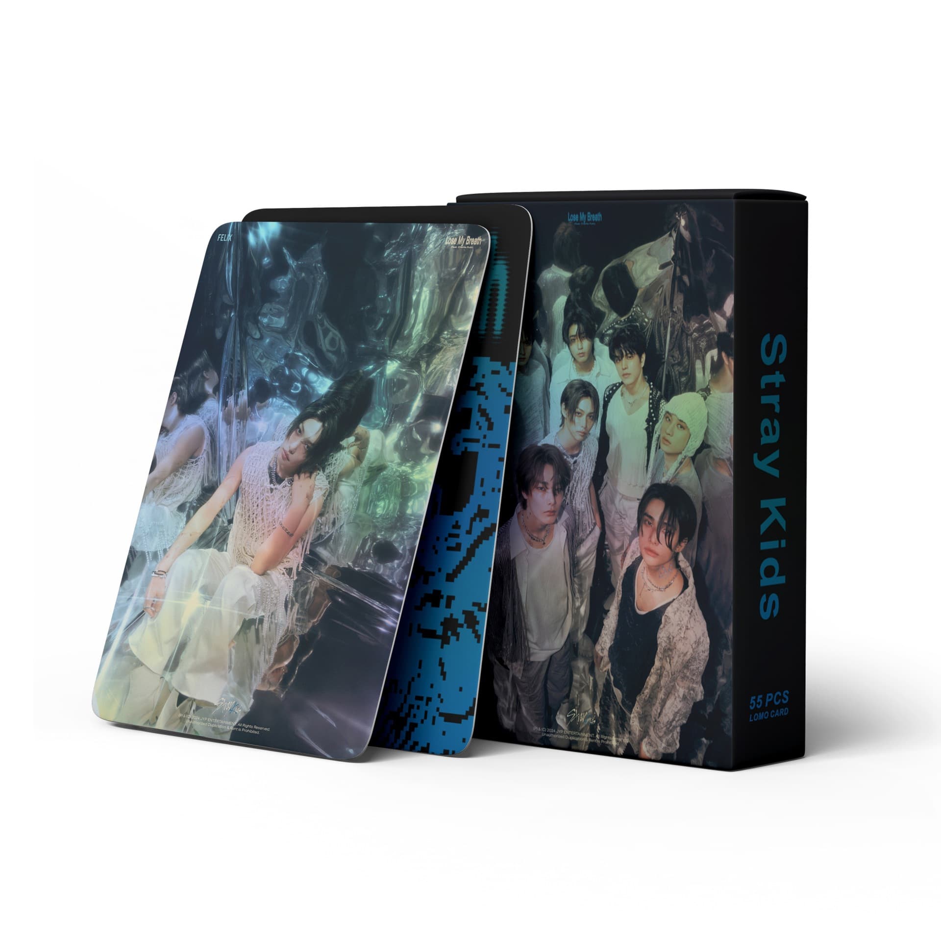Cross-border Exclusive Stock 55 Stray Kids Laser Cards Single Los KPOP Merchandise LOMO Cards