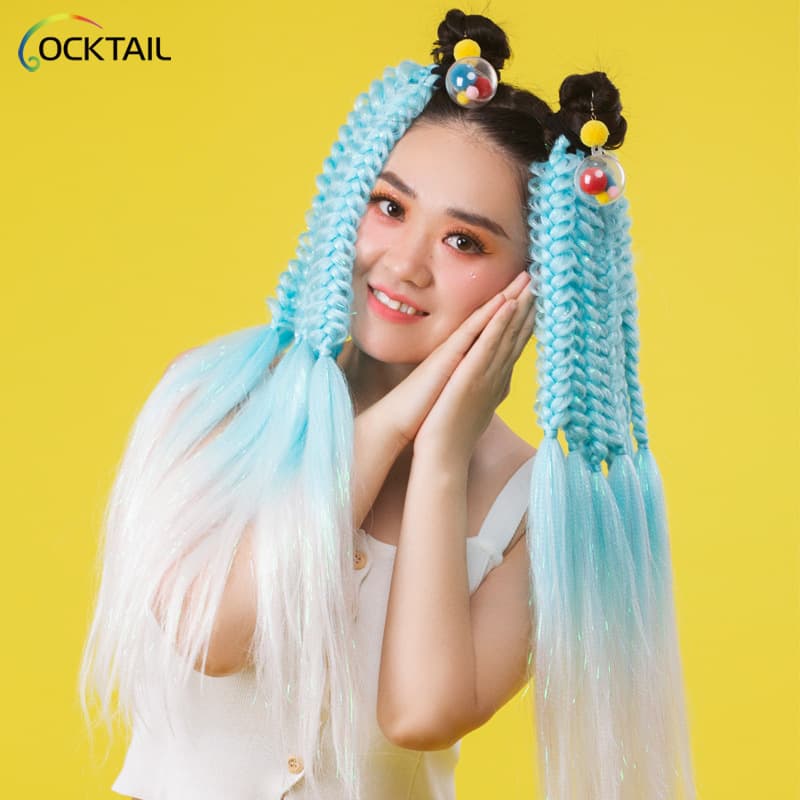 Kanekalon Fiber Fishbone Ponytail Factory Direct Various Styles Ponytail